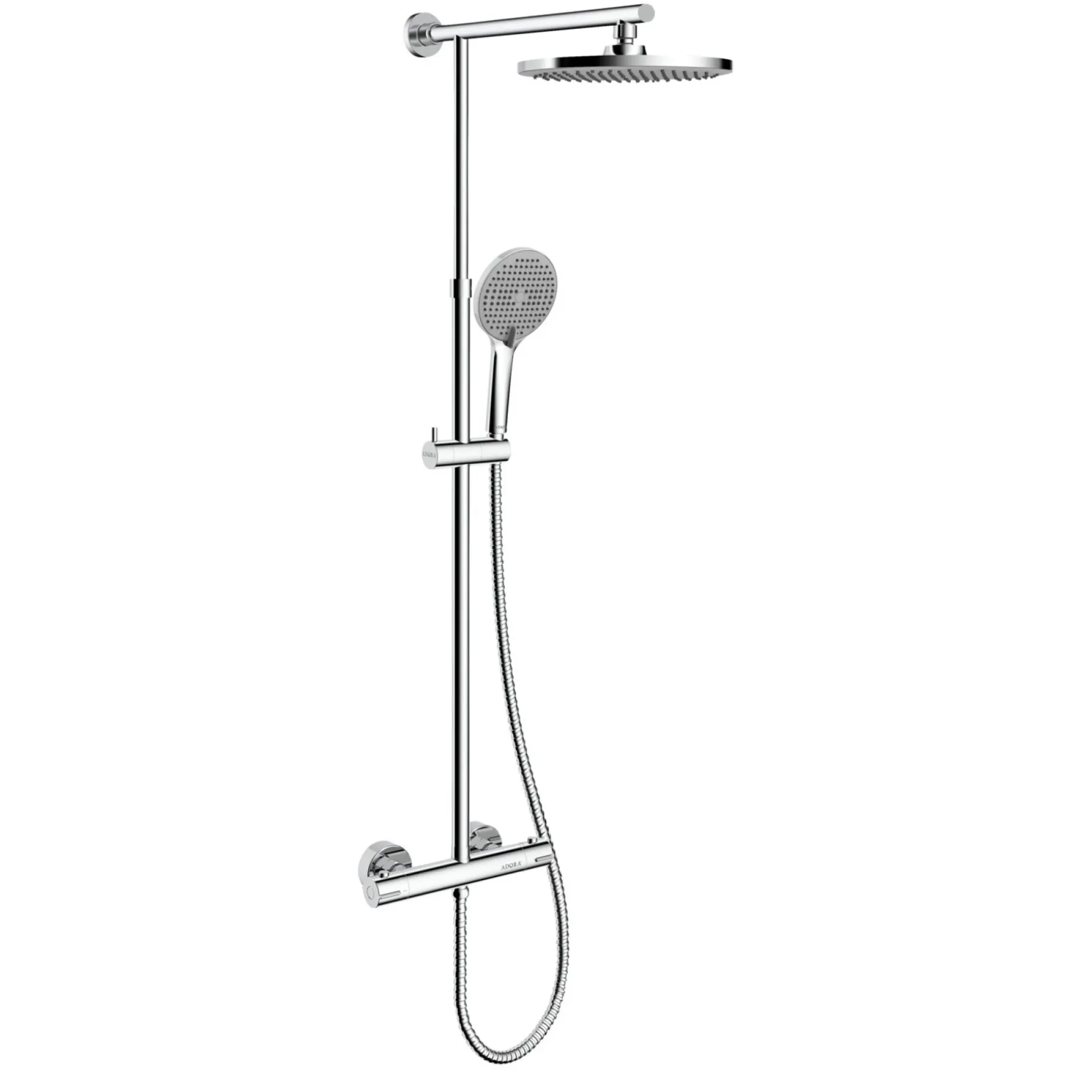 ADORA INFIGO L, Ø225 MM BRUSESYSTEM KROM
