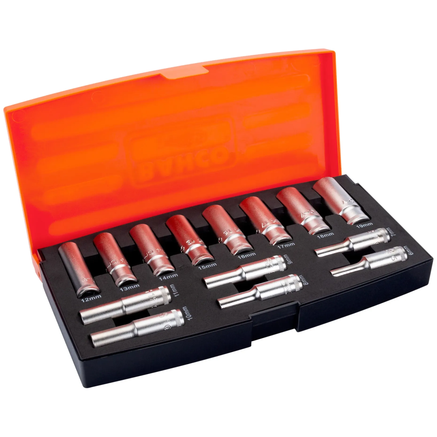 BAHCO TOPNØGLESÆT 3/8" 14 DELE