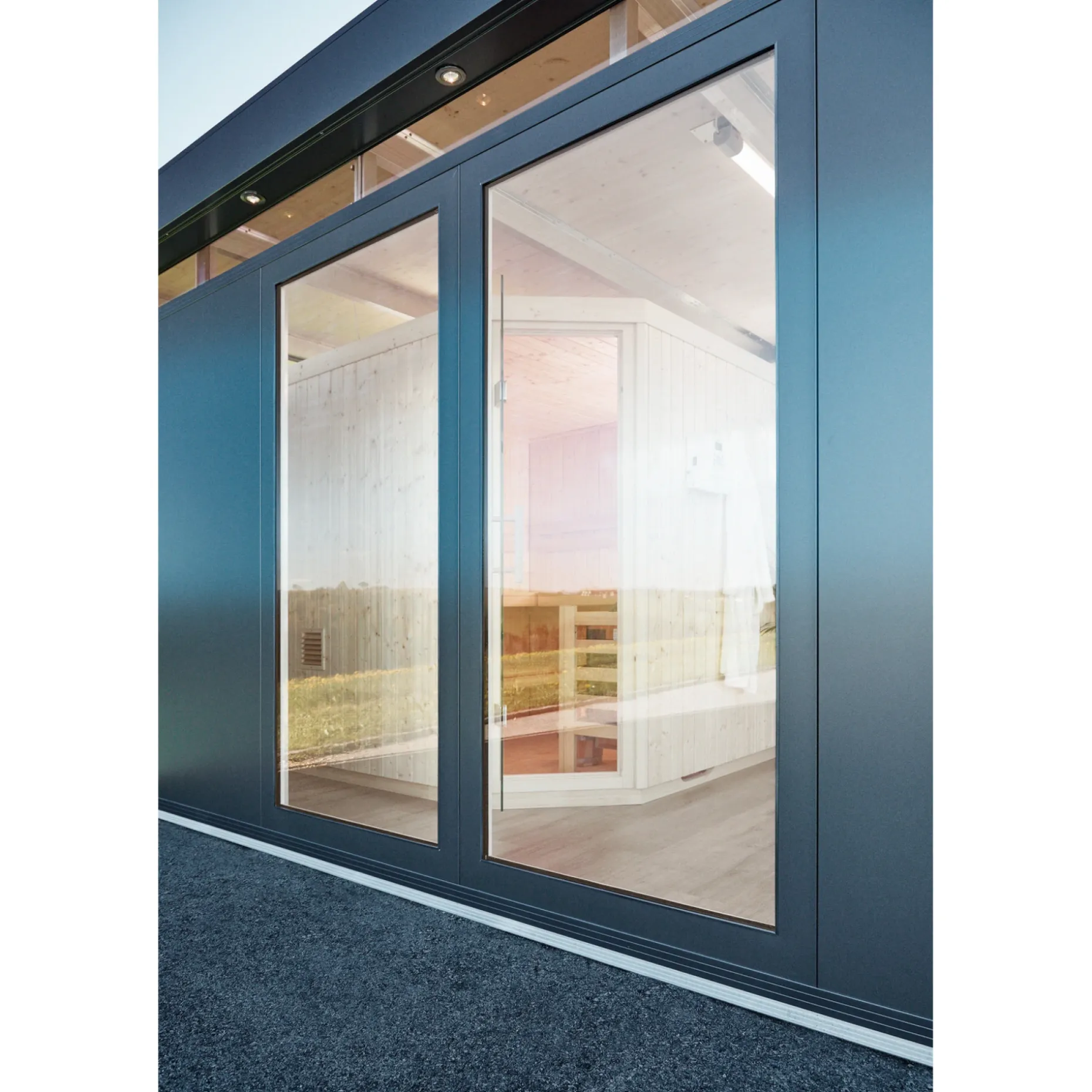 BIOHORT CASANOVA MØRKEGRÅ METALLIC GLASELEMENT GLAS