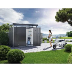 BIOHORT HIGHLINE H2 REDSKABSRUM MØRKEGRÅ METALLIC 5,36 M2