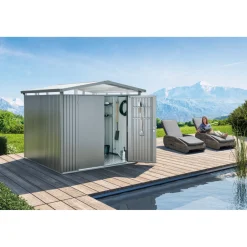 BIOHORT PANORAMA P2 REDSKABSRUM SØLV METALLIC 5,41 M2