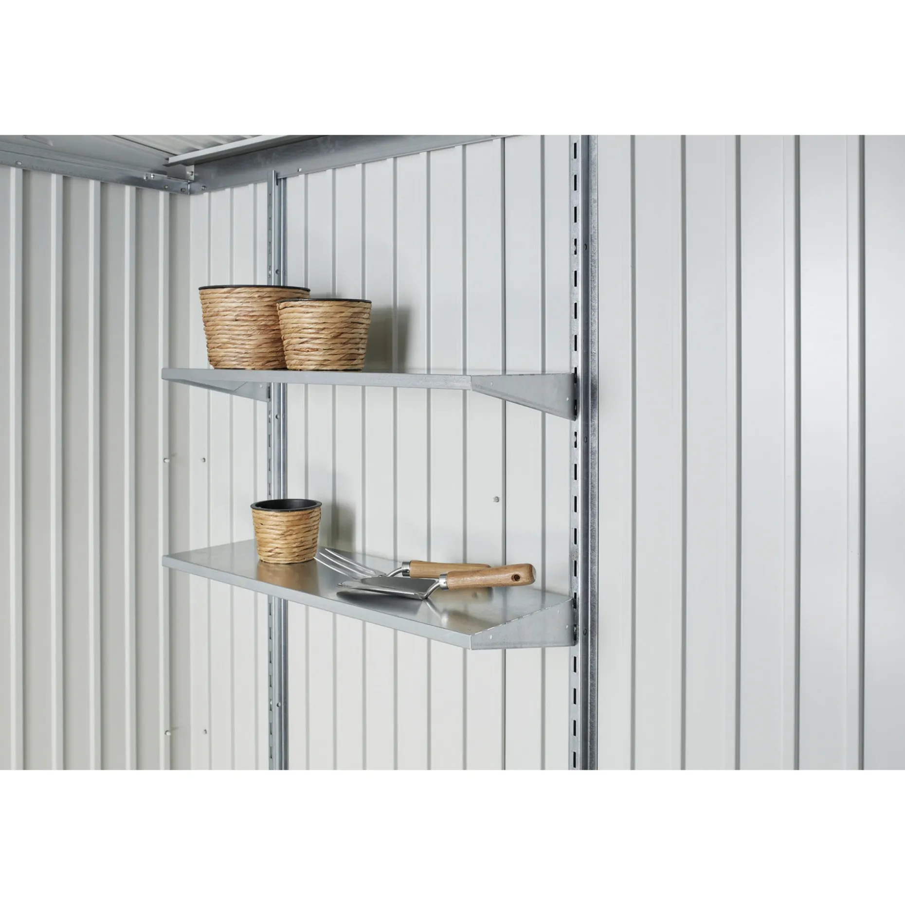 BIOHORT PANORAMA P1 REDSKABSRUM MØRKEGRÅ METALLIC 4,31 M2