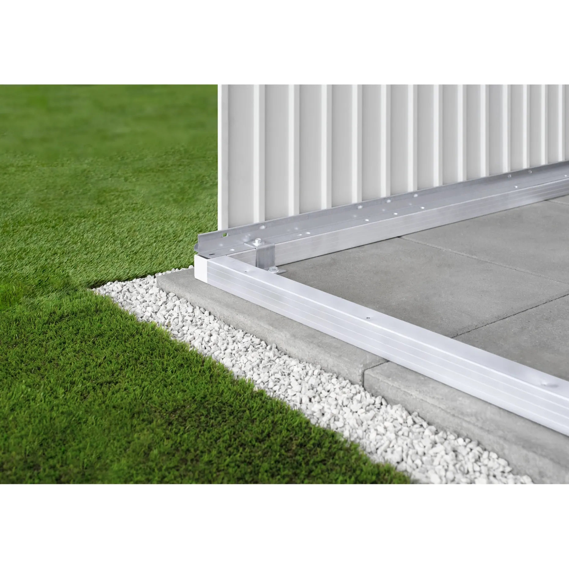 BIOHORT TILBEHØR STR. 4X4 GULVRAMME ALUMINIUMSGRÅ