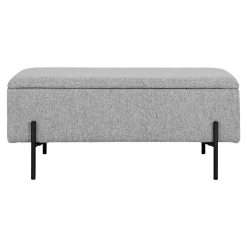 BOLIGINTERIØR SOFIA BÆNK LYSEGRÅ 36.50 X 95 CM