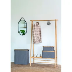 BOLIGINTERIØR VASKETØJSKURV MØRKEGRÅ 54X33X54 CM