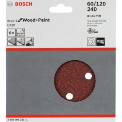 BOSCH C430 EXPERT SLIBERONDEL Ø150 MM K60; K120; K240 6 STK
