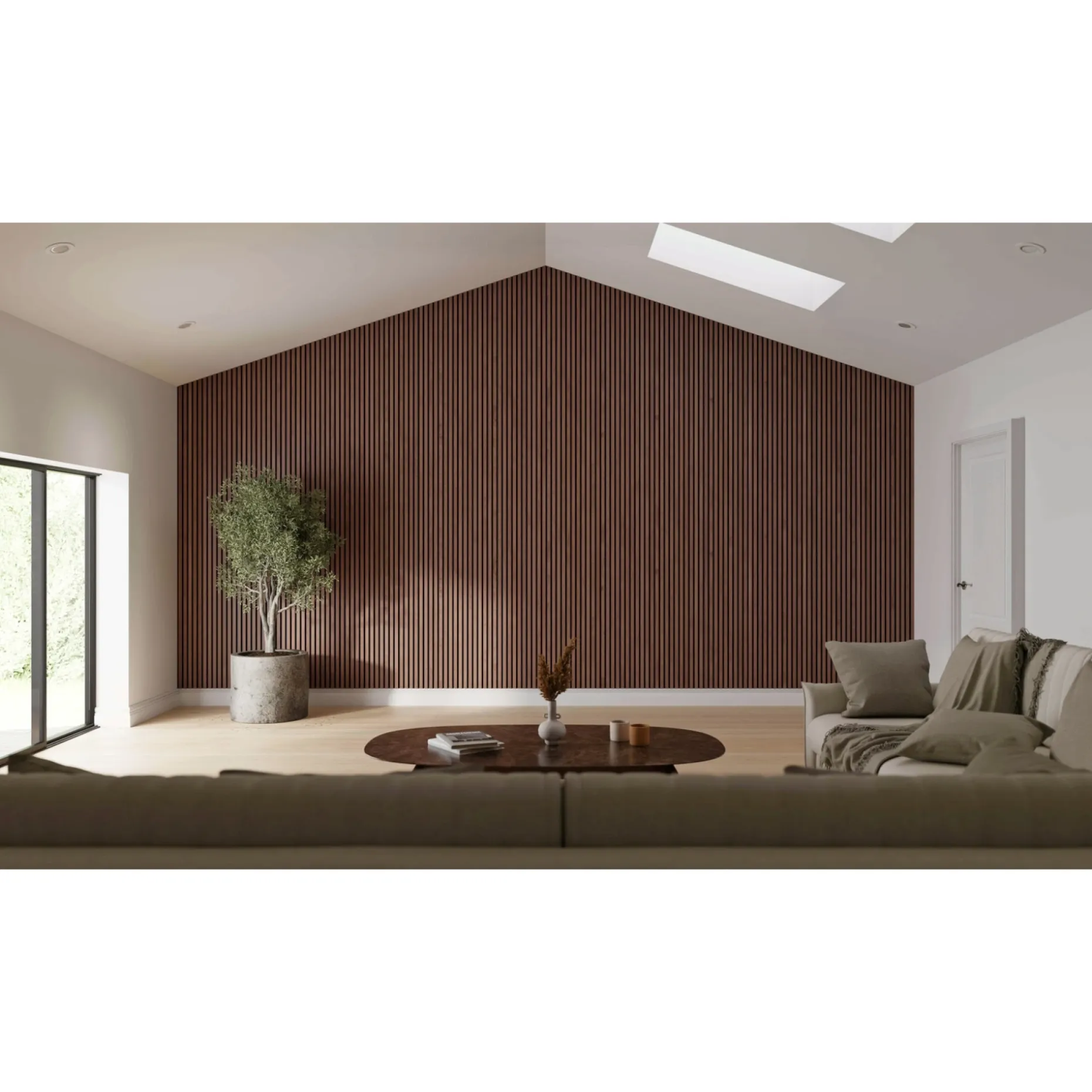 BY VENØ AKUSTIKPANEL AMK. VALNØD 20 X 600 X 2400 MM