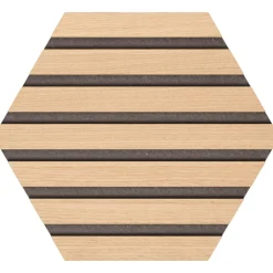 BY VENØ HEXAGON DEKORATIONSPANEL UBEHANDLET EG 10 X 267 X 308 MM