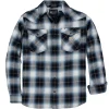 CARHARTT SNAP-FRONT PLAID SHIRT SKJORTE L SORT