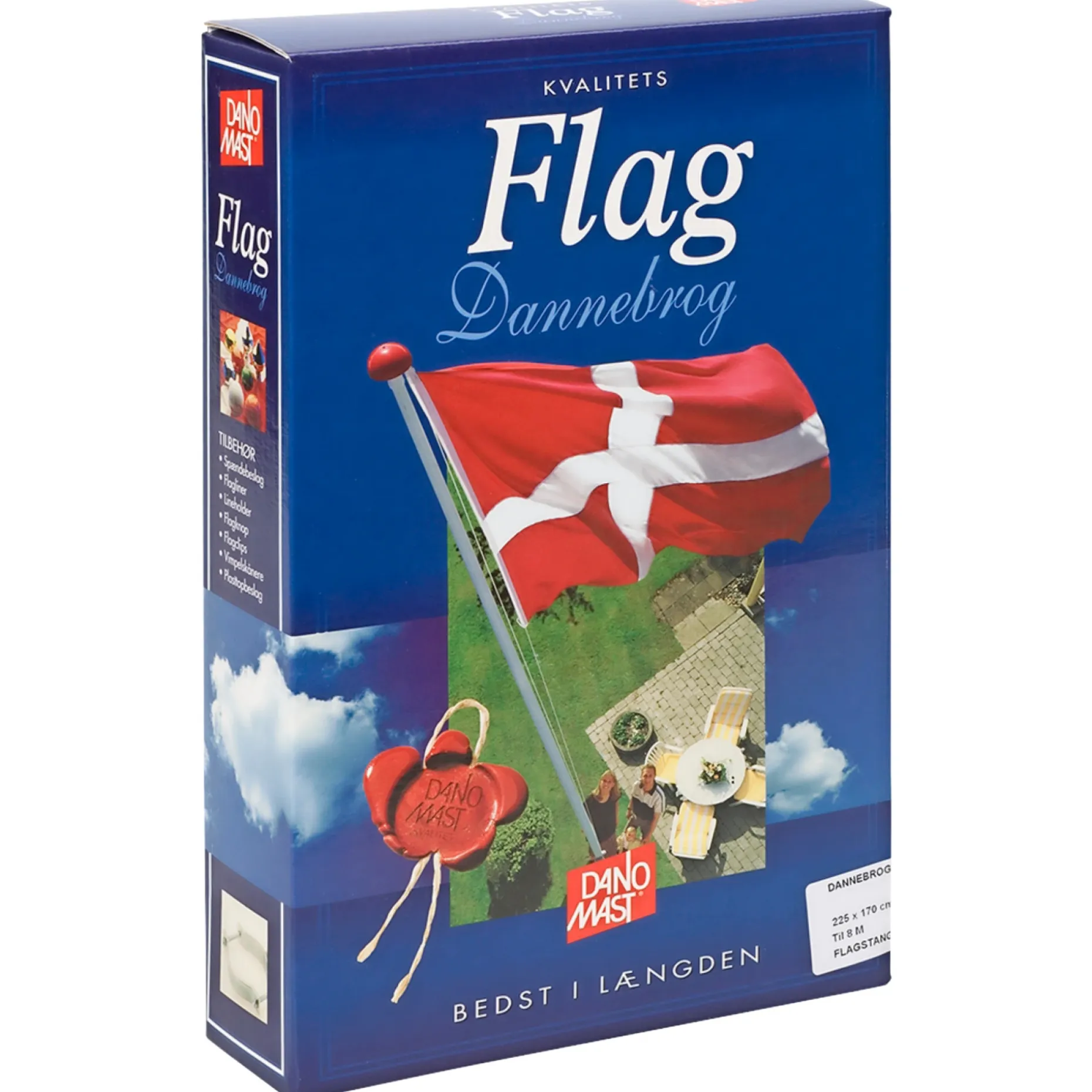 DANO MAST T/8 M DANNEBROGSFLAG 225 X 170 CM