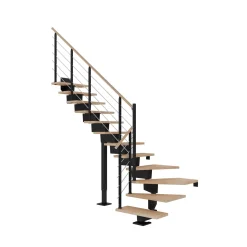 DOLLE DUBAI TRAPPE SORT BØG DESIGN 16 TRIN