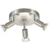 EGLO MINI RONDEL SKINNESPOT BØRSTET STÅL GU10 3X3W