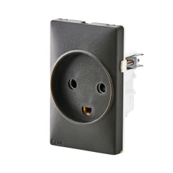 FESH SWITCH CURVELINE STIKKONTAKT KOKSGRÅ 1,5 MODUL M/JORD