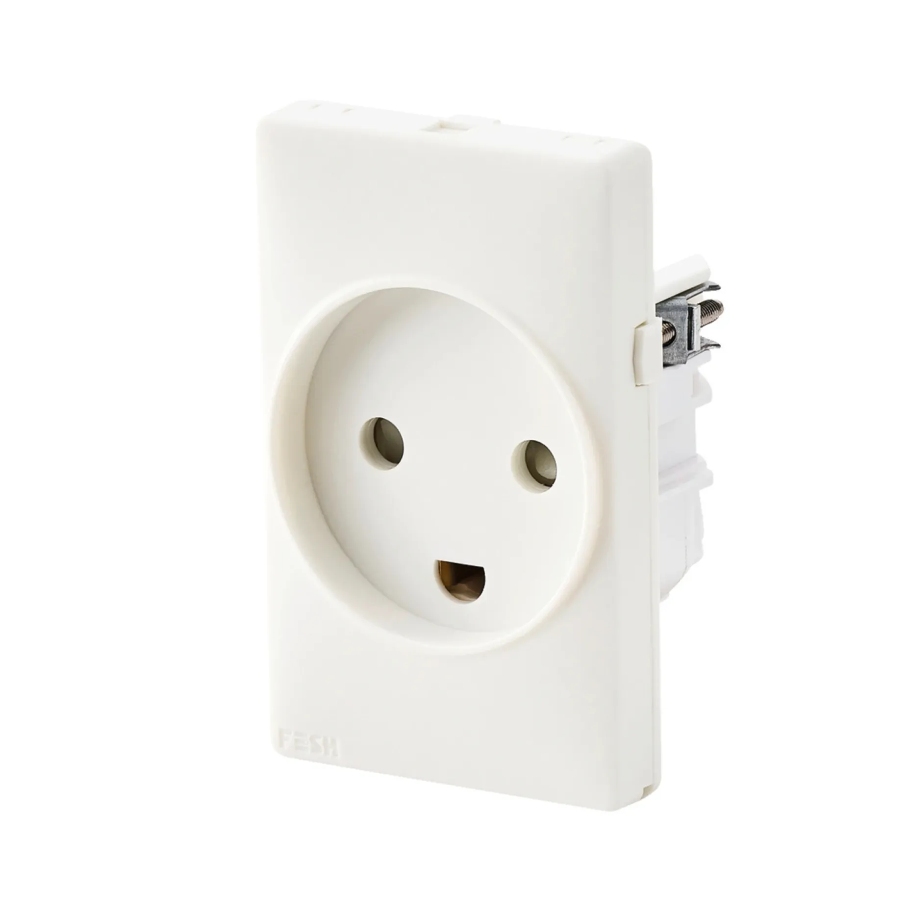 FESH SWITCH CURVELINE STIKKONTAKT HVID 1,5 MODUL M/JORD