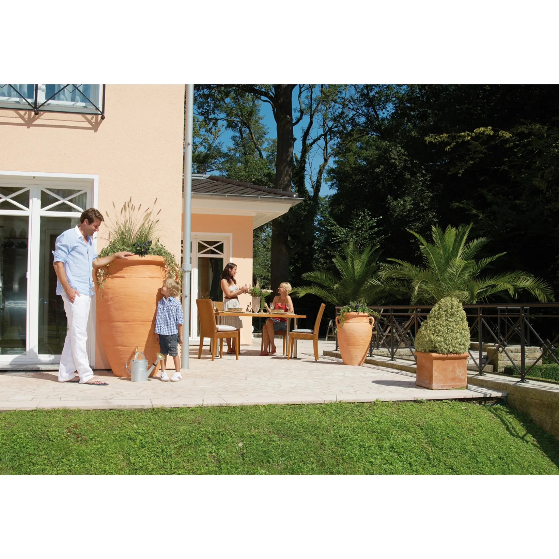 GARANTIA ANTIQUE AMPHORA 360L REGNVANDSBEHOLDER 780 X 1200 MM TERRACOTTA