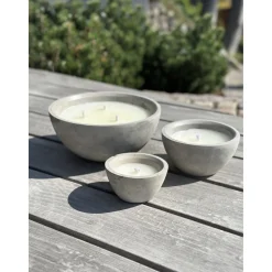 GARDEN LIFE UDENDØRS STEARINLYS BETON GRÅ Ø27,8XH 13,7 CM