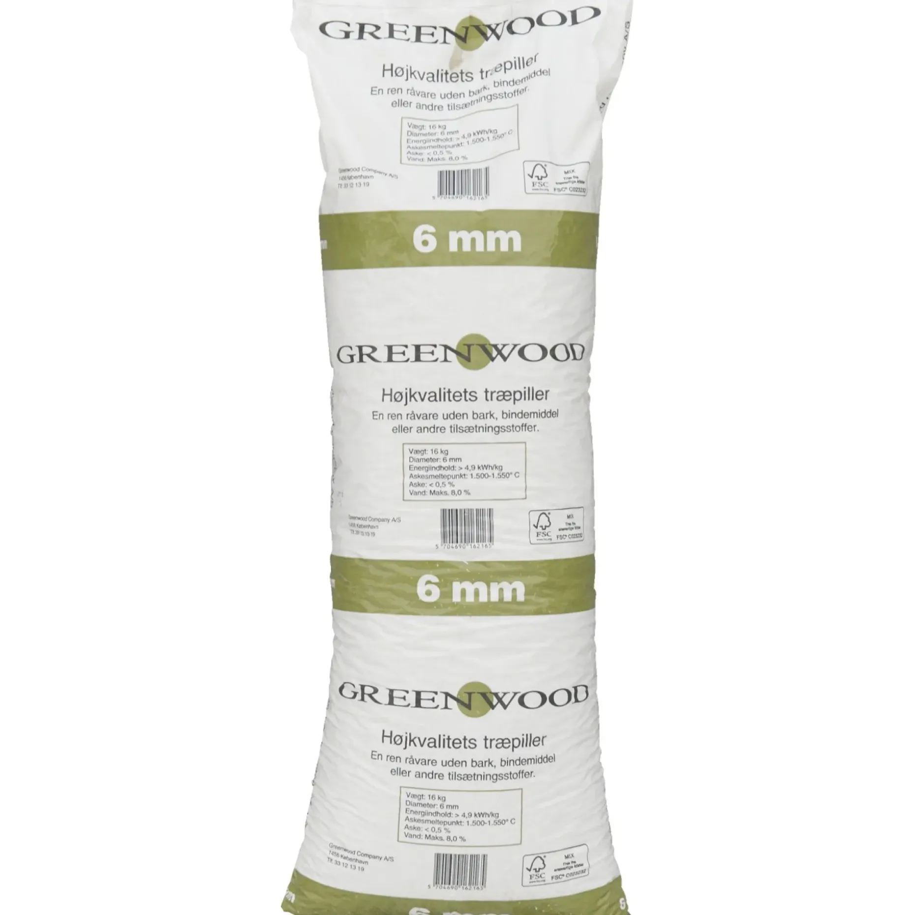 GREENWOOD 6MM TRÆPILLER 896 KG