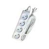 GRIPO STIKDÅSE 4 UDTAG U/JORD HVID 5 M KABEL