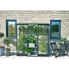 HALLS QUBE LEAN-TO 26 VÆGDRIVHUS 3 MM HÆRDET GLAS SORT 1,2 M²