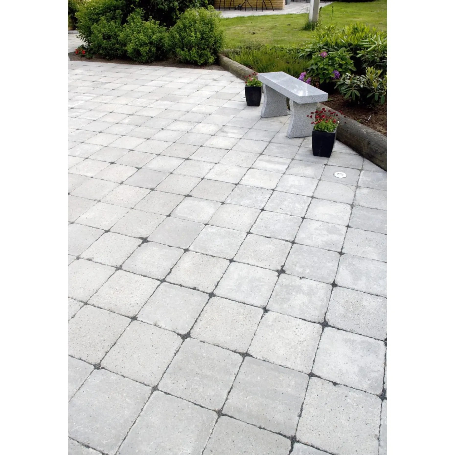 IBF HOLMEGAARDSTEN KVADRAT BELÆGNINGSSTEN 7 X 28 X 28 CM GRÅ