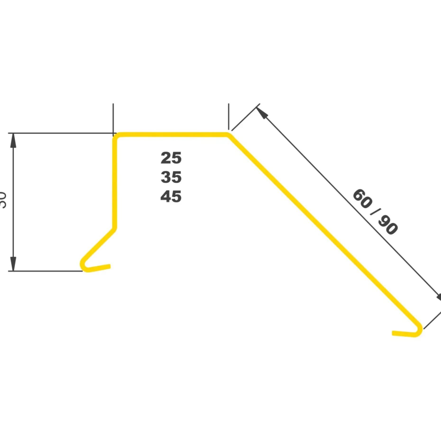 JUAL SORT ALU-PROFIL 5AS, 45 X 30 X 60 MM. STERNKAPSEL 1 M