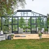 JULIANA GRAND OASE ORANGERI 3 MM HÆRDET GLAS HELE BANER ANTRACIT 18,8 M2