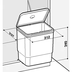 JUVEL SESAMO2 AFFALDSSPAND HVID/GUL/GRØN 8+8 L