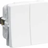 LK FUGA 1 MODUL, DOBBELT ALM. KRONE AFBRYDER HVID