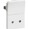 LK FUGA 1,5 MODUL STIKKONTAKT M/AFBRYDER HVID U/JORD