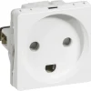 LK FUGA STIKKONTAKT HVID 1 MODUL M/JORD