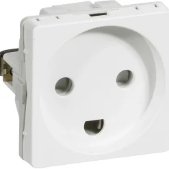 LK FUGA STIKKONTAKT HVID 1 MODUL M/JORD