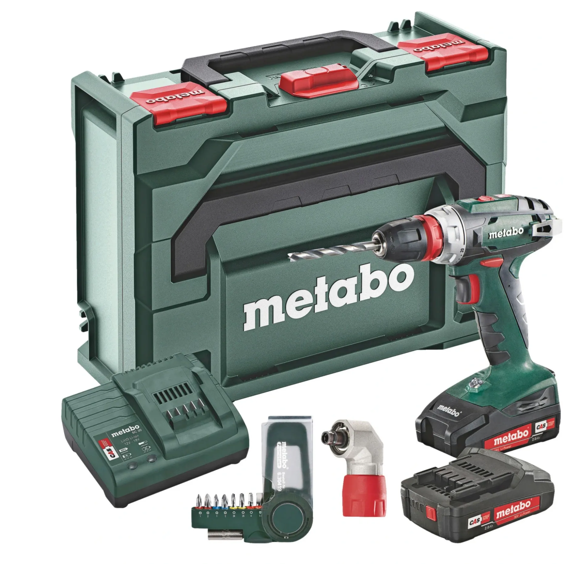 METABO BS 18 QUICK BORE-/SKRUEMASKINE AKKU MED BATTERI OG LADER