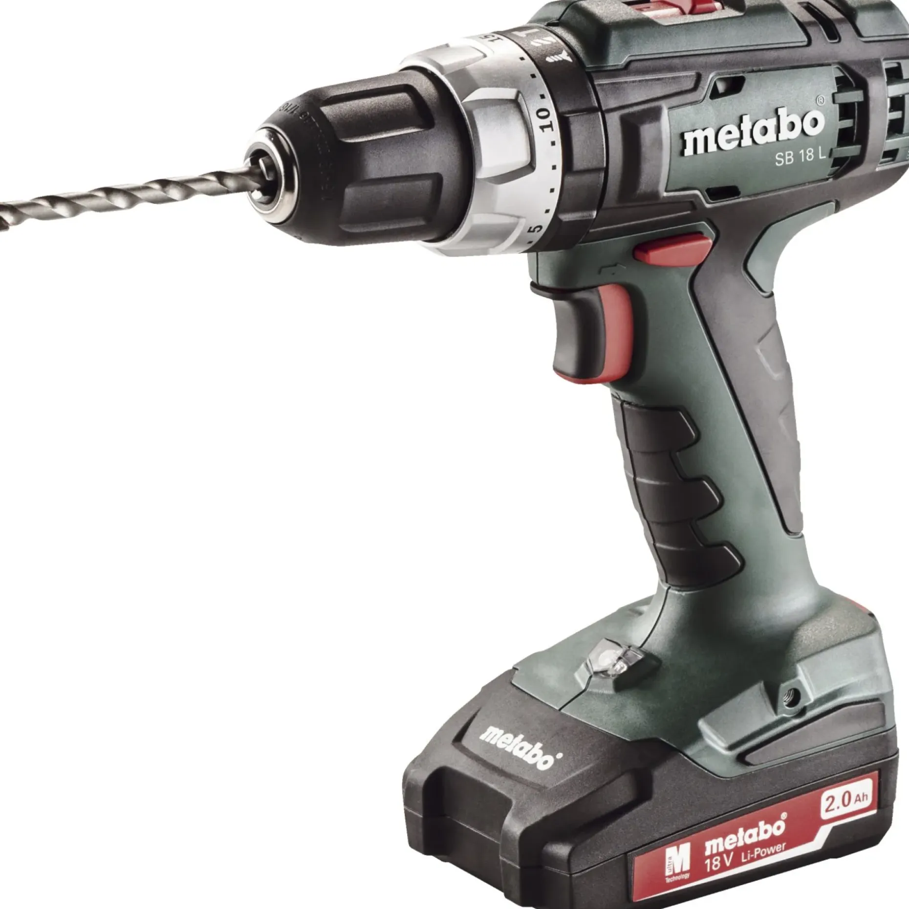 METABO SB 18 L 2X2,0 13 MM BORE-/SKRUEMASKINE MED SLAG AKKU MED BATTERI