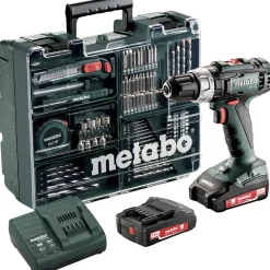METABO SB 18 L 2X2,0 13MM BORE-/SKRUEMASKINE MED SLAG AKKU MED BATTERI