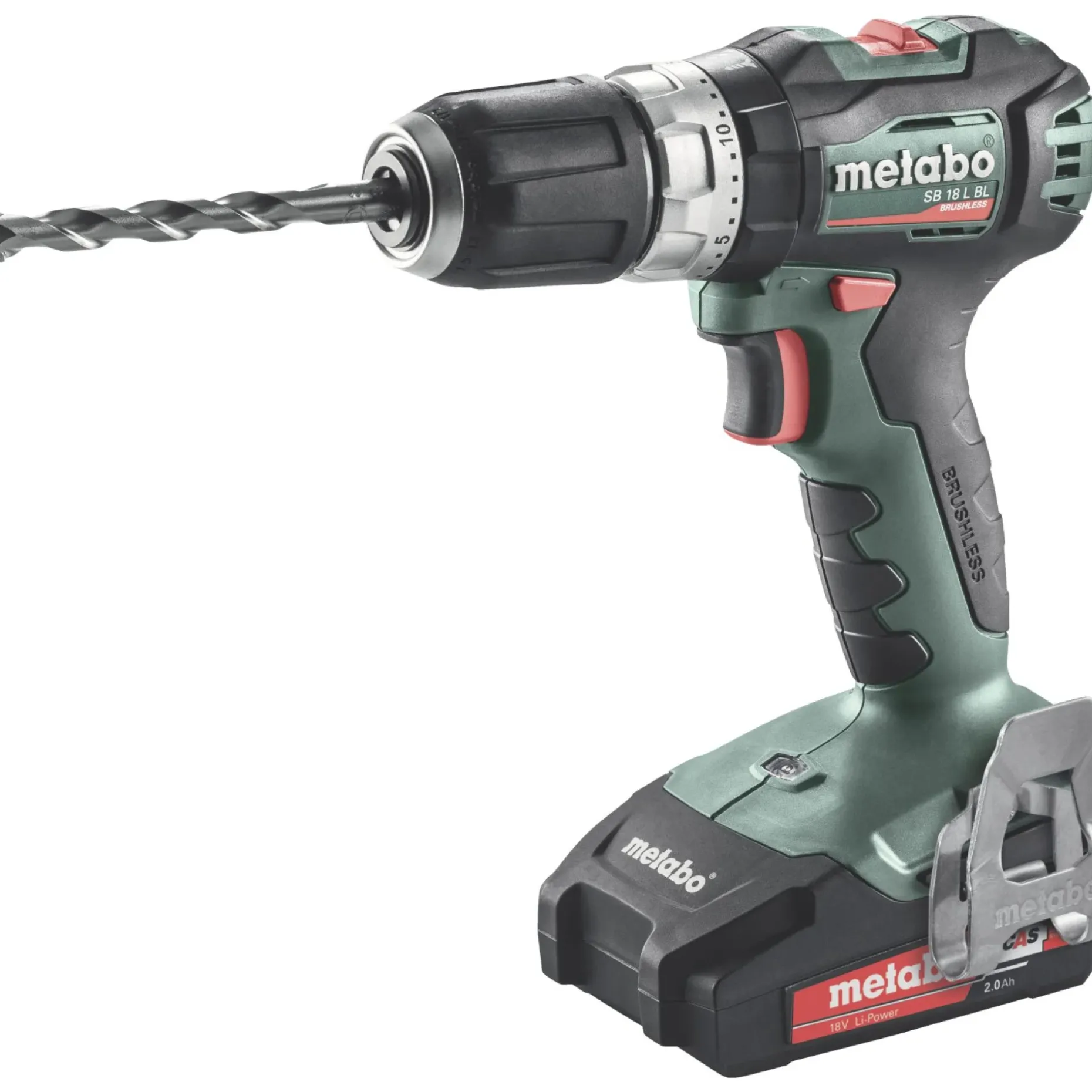 METABO SB 18 L BL 2X2,0AH BORE-/SKRUEMASKINE MED SLAG AKKU MED BATTERI