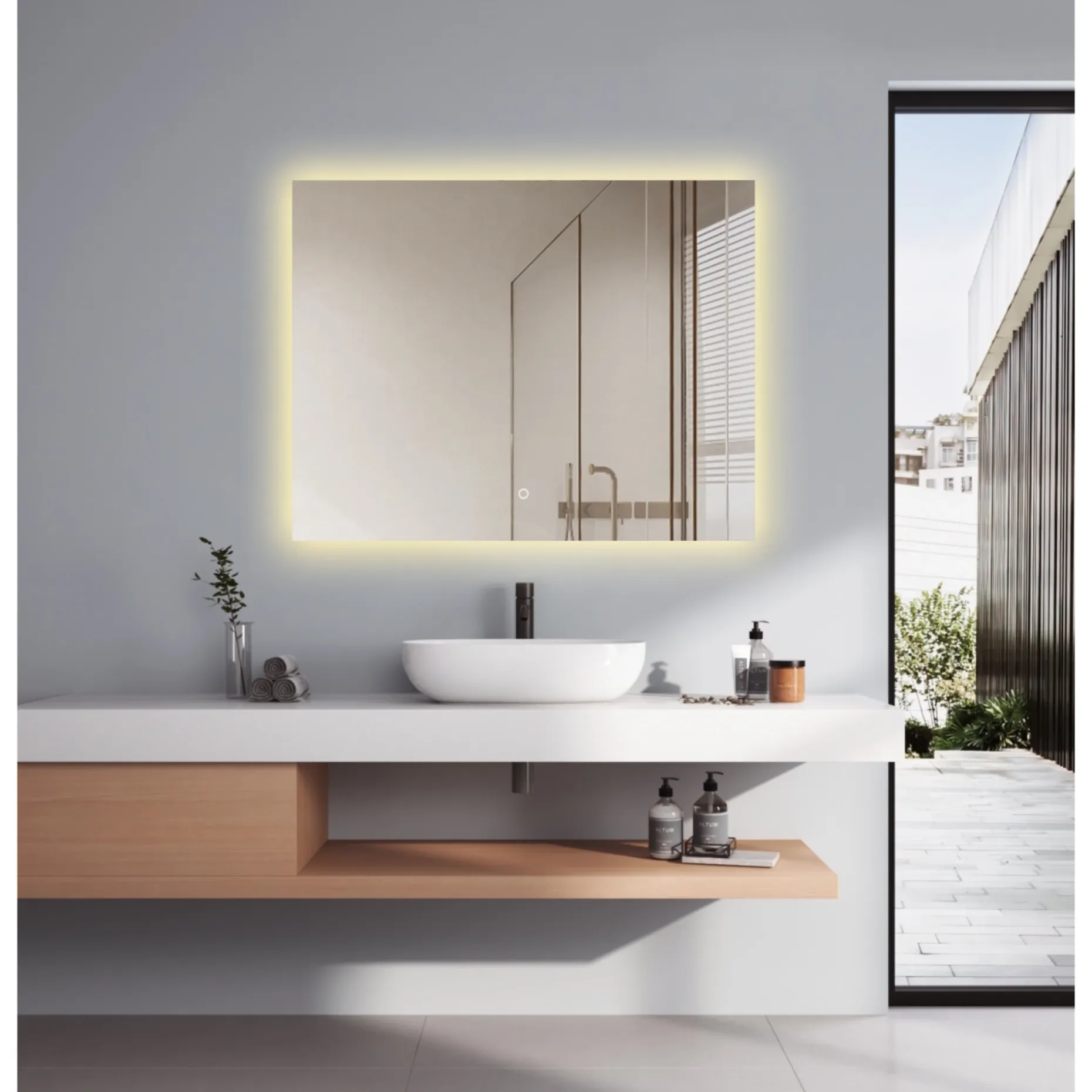 MILOBAD CL34 MED LED-LYS SPEJL 70X90