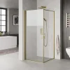 MILOBAD MESSING PROFIL BRUSEDØR KLART GLAS 90 CM