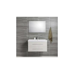MILOBAD NORDIC DECK NATURE BADMØBEL HVID 2 SKUFFER 101 CM