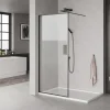 MILOBAD SORT PROFIL BRUSEVÆG KLART GLAS 90 CM