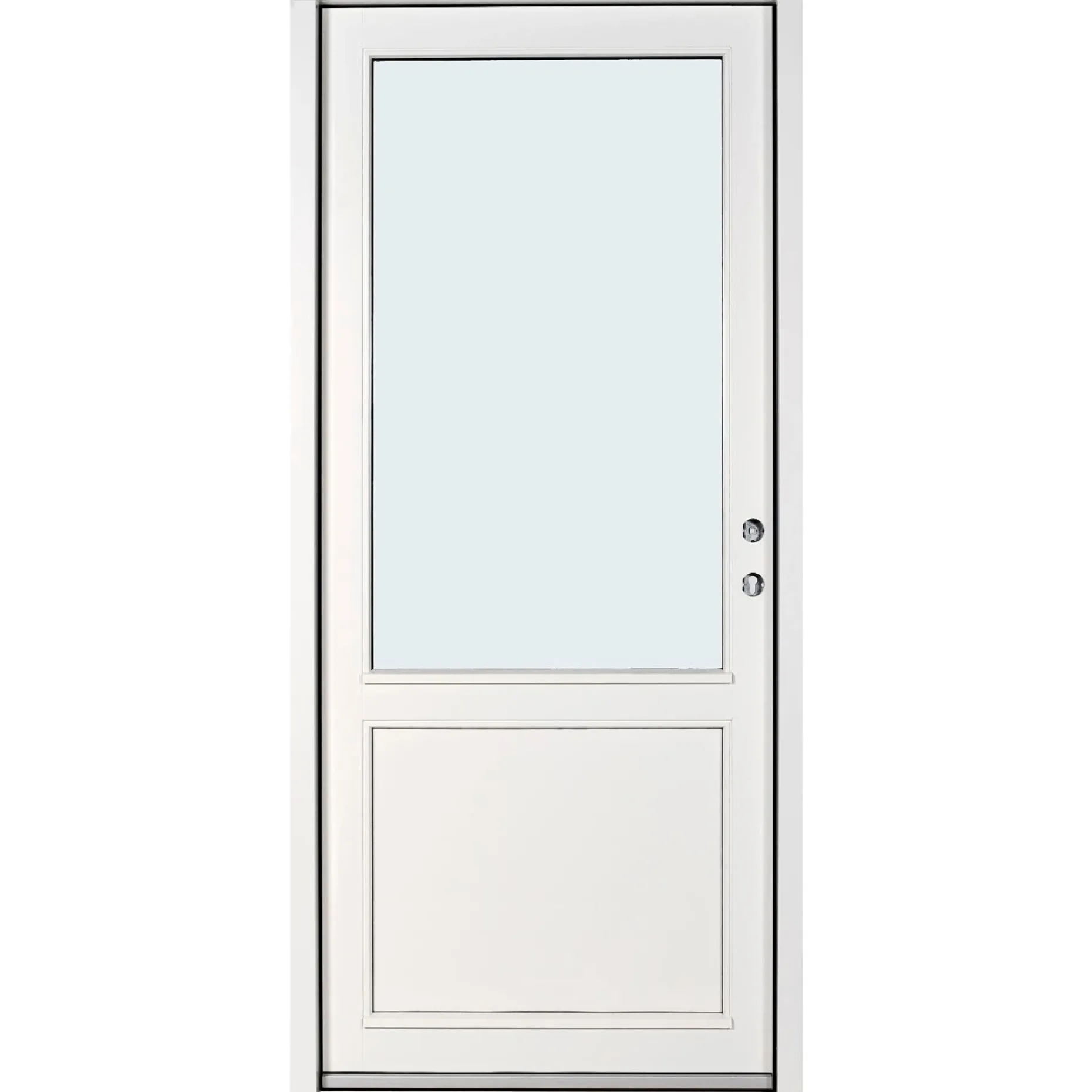 OUTLINE 3-LAGS KLART GLAS FACADEDØR 114 X 948 X 2118 MM H HVID