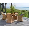 OUTRIUM ESTORIL/SYMI MED 4 STOLE HAVEMØBELSÆT TEAK/NATUR