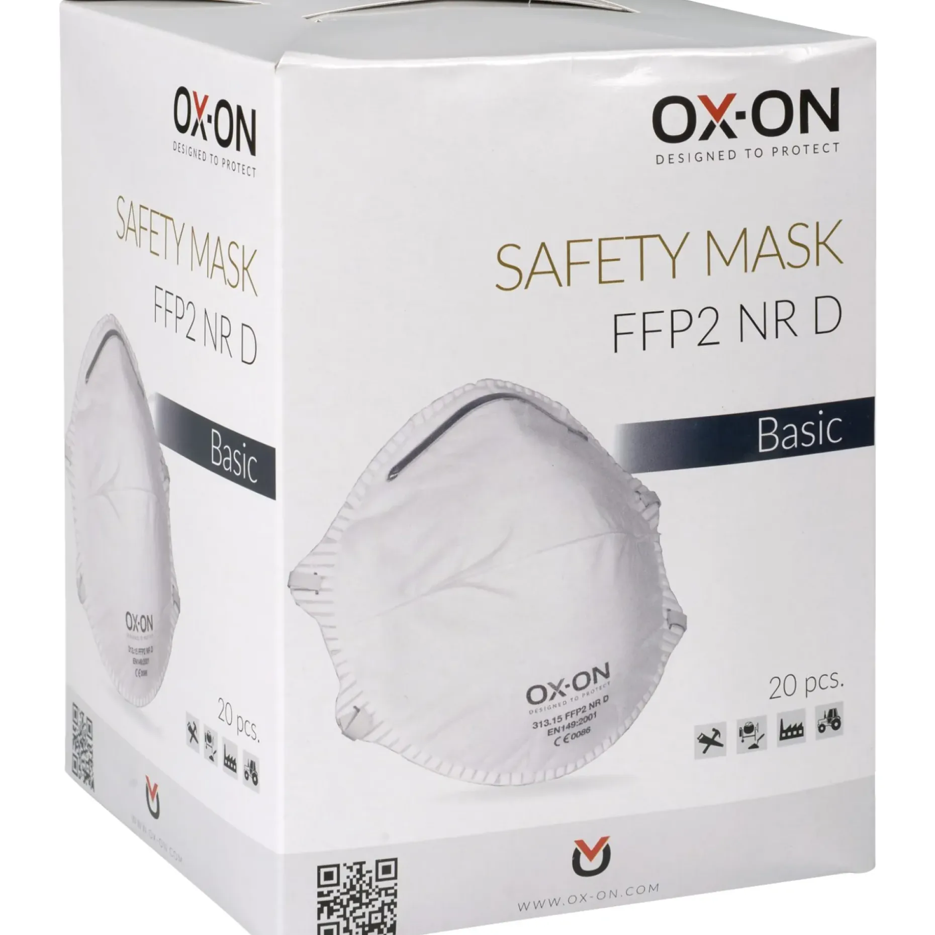 OX-ON FFP2NR D BASIC STØVMASKE 20 STK