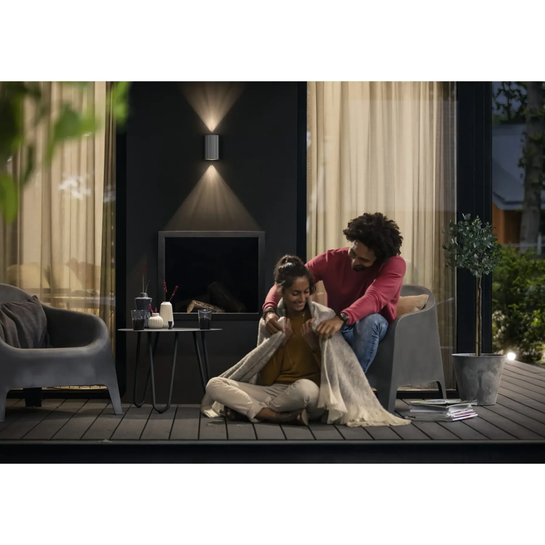 PHILIPS BUXUS UDENDØRS VÆGLAMPE RUSTFRIT STÅL 5W