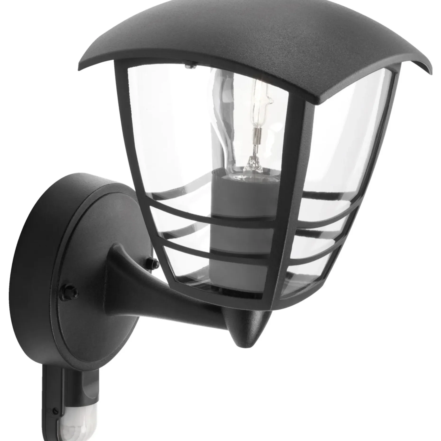 PHILIPS CREEK OP M/SENSOR UDENDØRS VÆGLAMPE SORT 60W