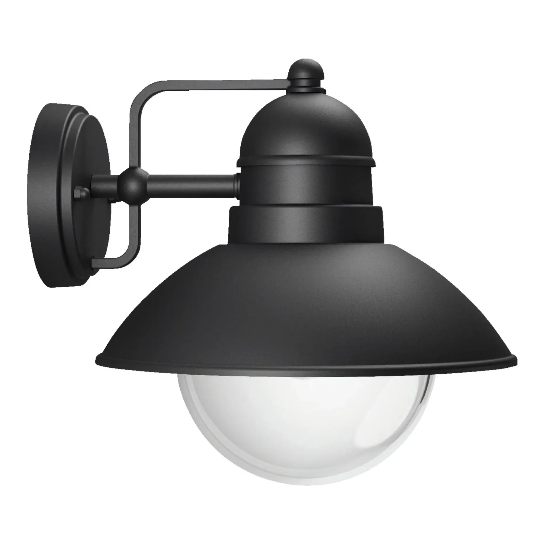 PHILIPS HOVERFLY UDENDØRS VÆGLAMPE SORT 60W