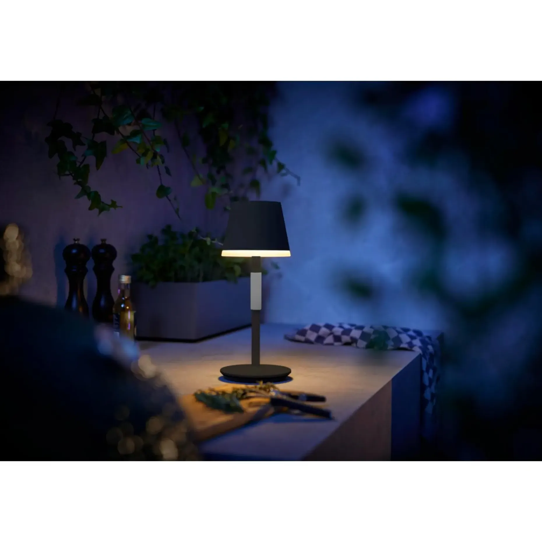 PHILIPS HUE GO BORDLAMPE SORT 38,8 CM