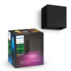 PHILIPS HUE RESONATE DOWNWARD UDENDØRS VÆGLAMPE 8W SORT