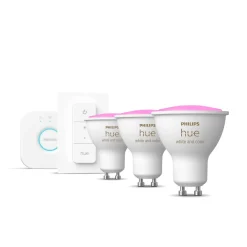PHILIPS HUE WCA 3 X GU10, BRIDGE & DIM. SWITCH STARTSÆT