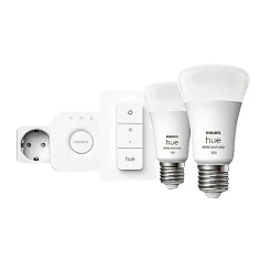 PHILIPS HUE WCA SMART, 2 X E27, BRIDGE, DIM. SWITCH & PLUG STARTSÆT