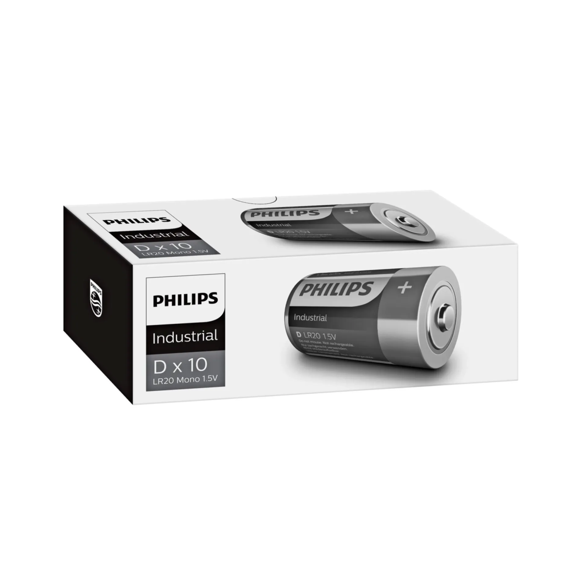 PHILIPS INDUSTRIAL ALKALINE D BATTERI 10 STK/PAK